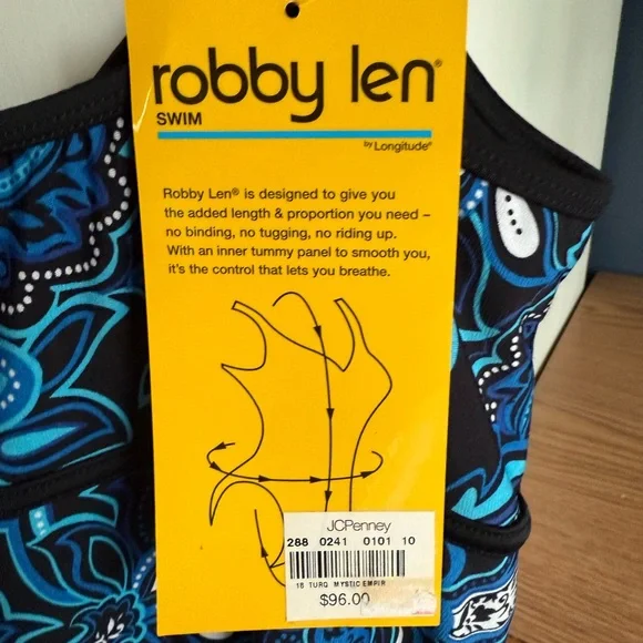 Robby Len Women’s Swimdress size 16 NWT - Picture 4 of 4